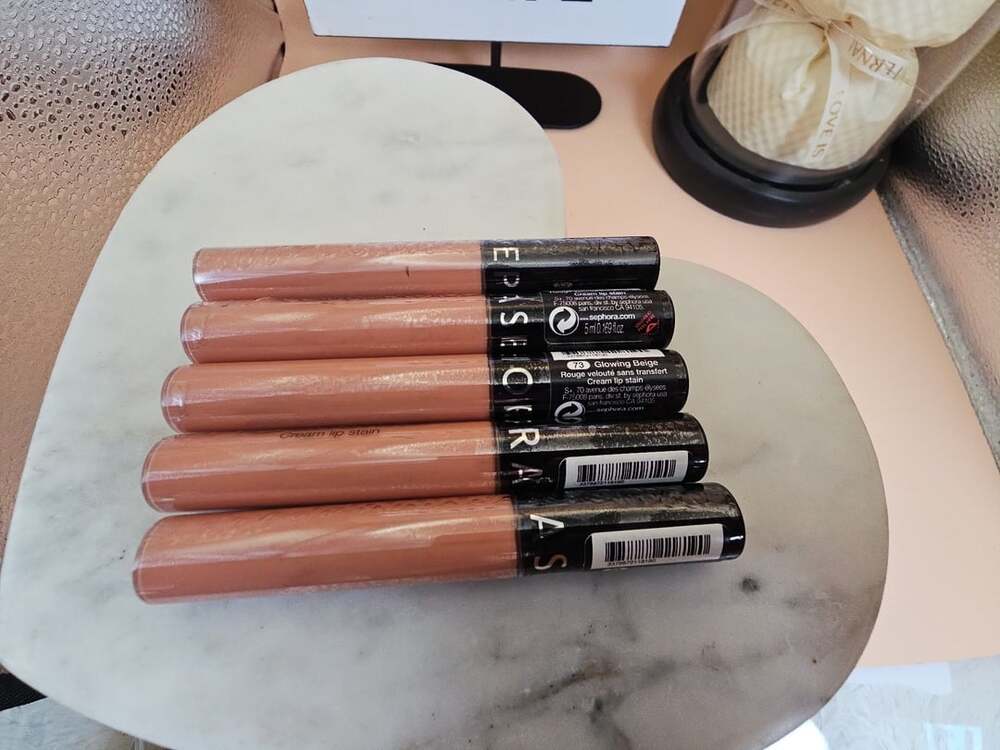 5x Sephora Cream Lip Stain 73 Glowing Beige 5 Pack New